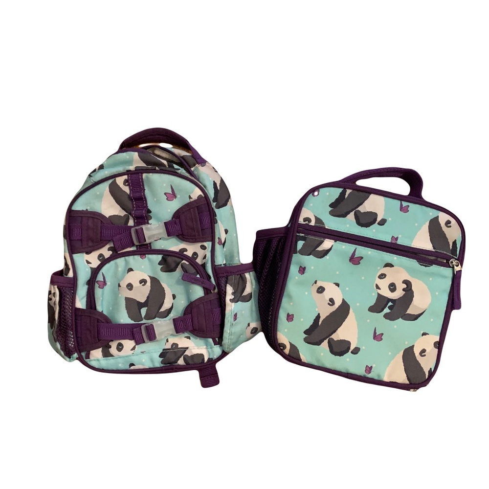 Mini Backpack & matching lunchbox in panda print